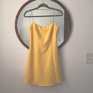 Yellow spaghetti summer sundress